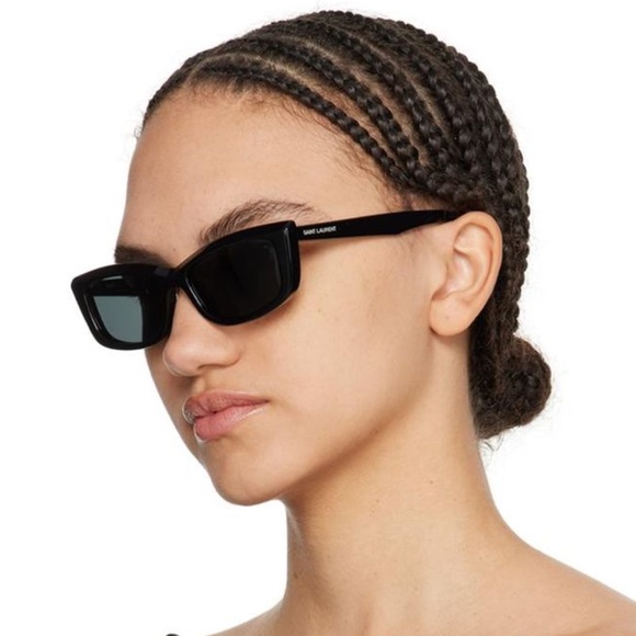 NEW  SAINT LAURENT BLACK SL658 001 WOMEN SUNGLASSES SAINT LAURENT  SL 658 001 - Picture 2 of 9